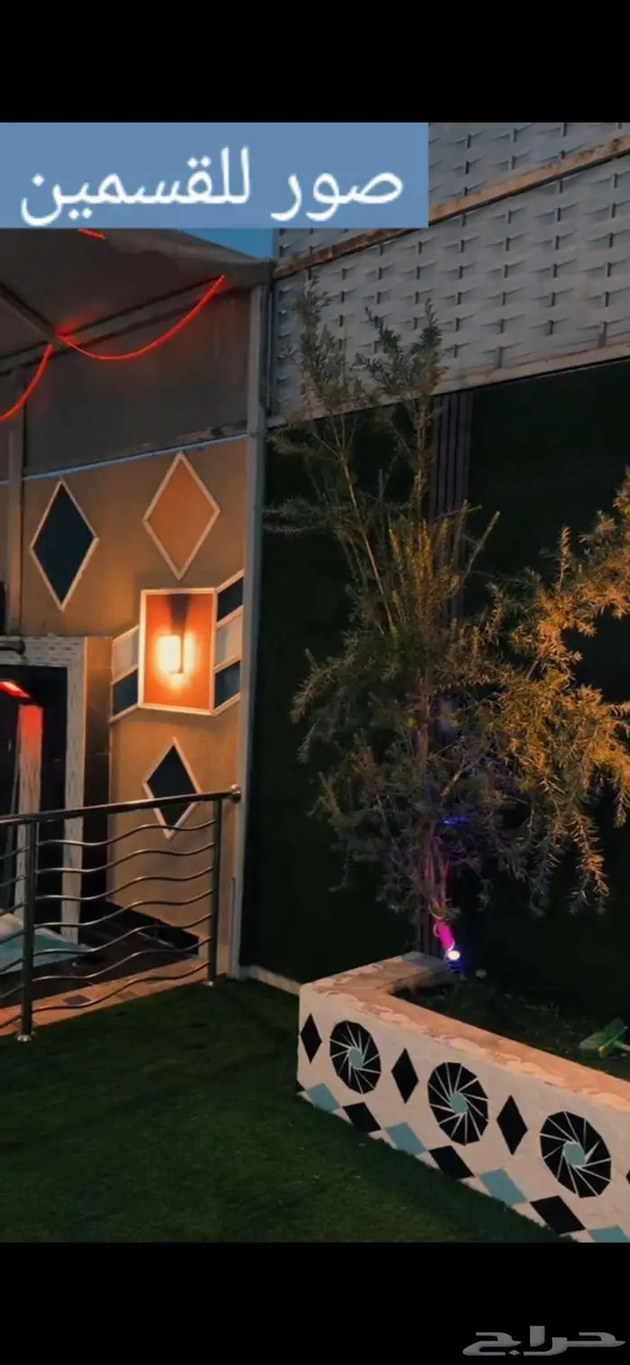 شاليه للايجار الشهري حي الحرزات الخط العام 1