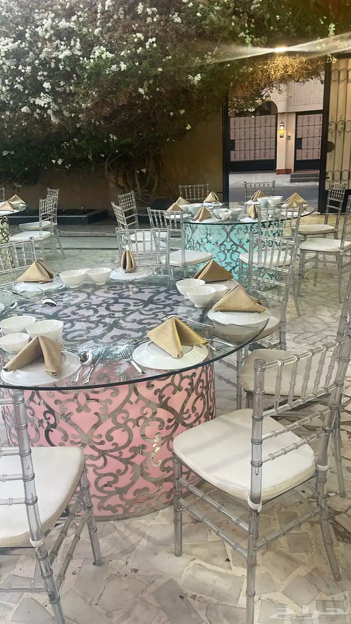 كنب وكراسي وطاولات وجميع مستلزمات المناسبات والحفلات للايجا 8