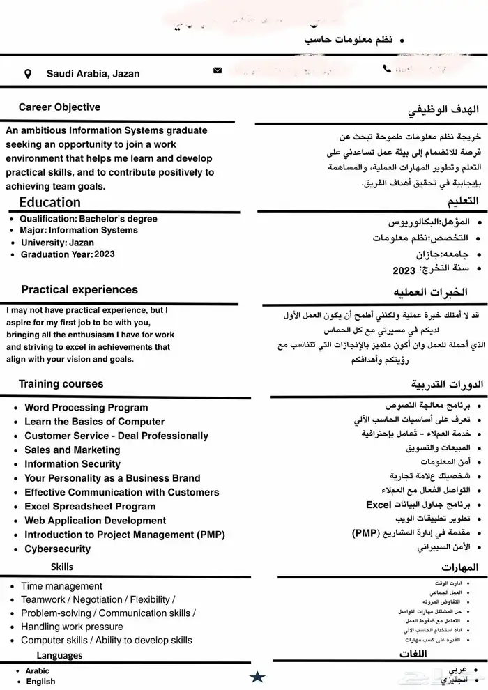 خدمة تصميم وكتابة السير الذاتية (CV) 0
