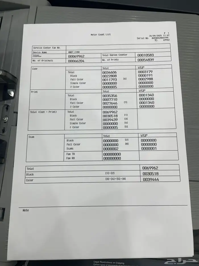 مكينة الطباعة bizhub c280 4