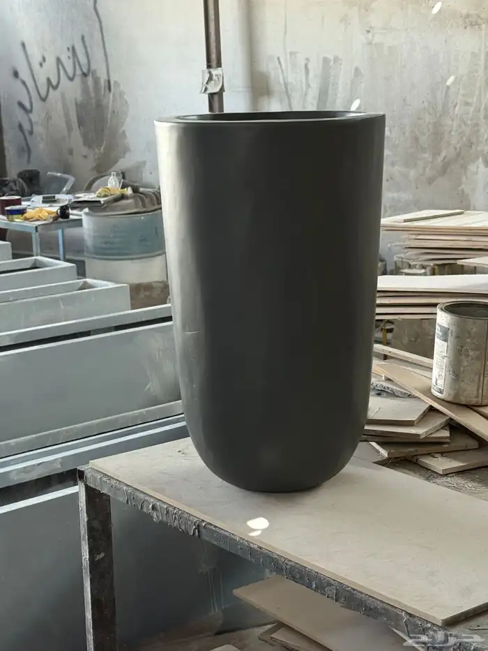 حوض زرع مودرن يدعم قاعدة فايبر تصميم رخامي 5