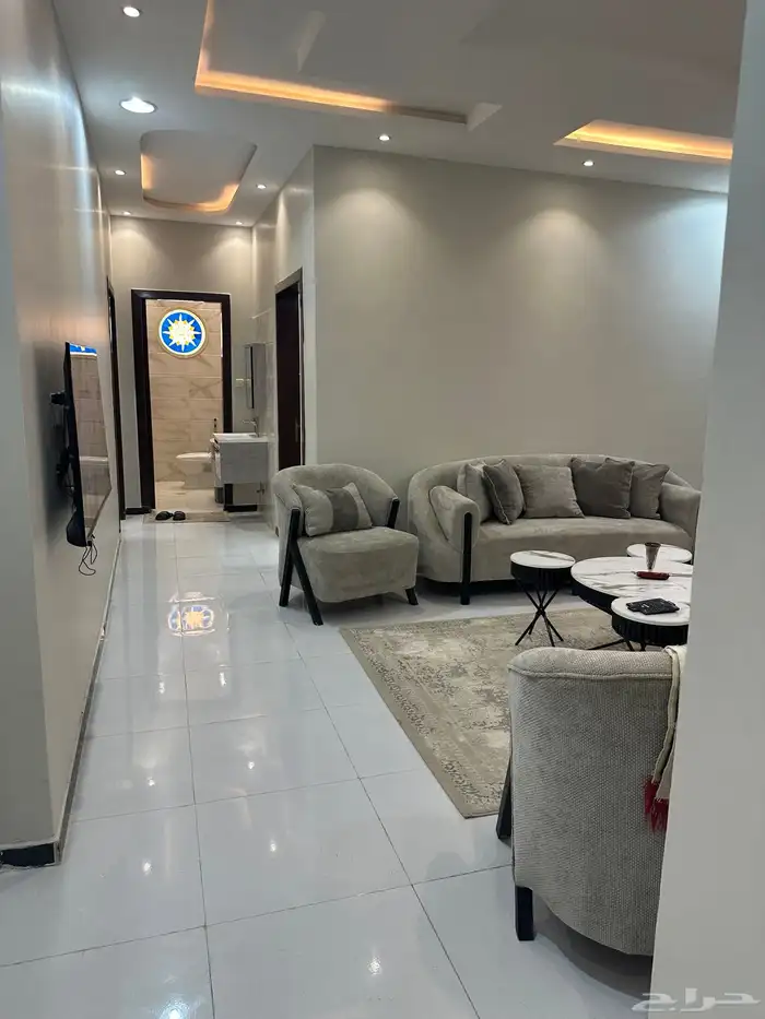 شقة للايجار مفروش حي الرمال مخطط السعيدان غرفتين وصاله 6