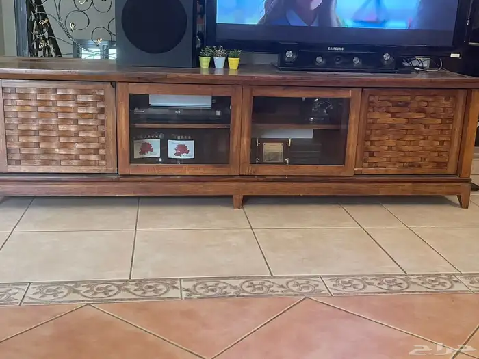 طاولة تلفزيون خشب مقنو 0