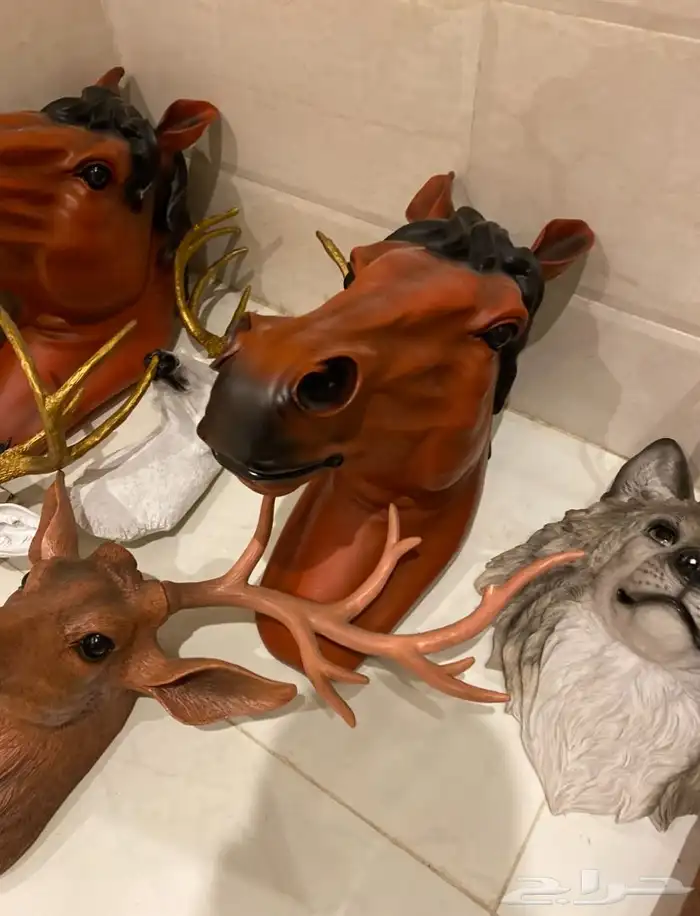 مجسم ذيب وغزال وحصان 1