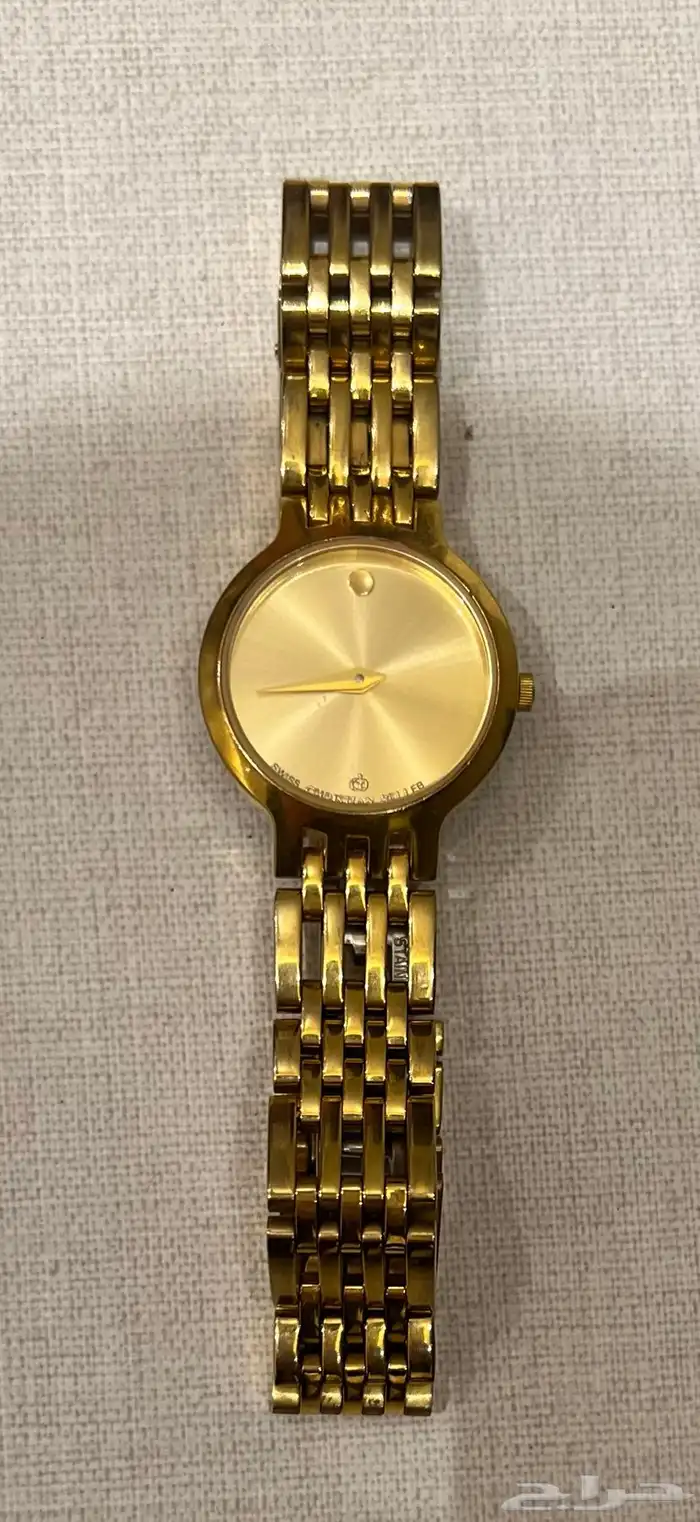 Movado watch ساعة موفادو مطلية بالذهب 0
