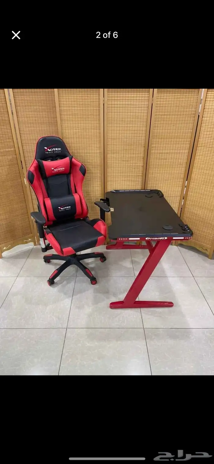 كرسي الألعاب  كرسي الكمبيوتر مع مسند للقدمين ودعم قطني 15