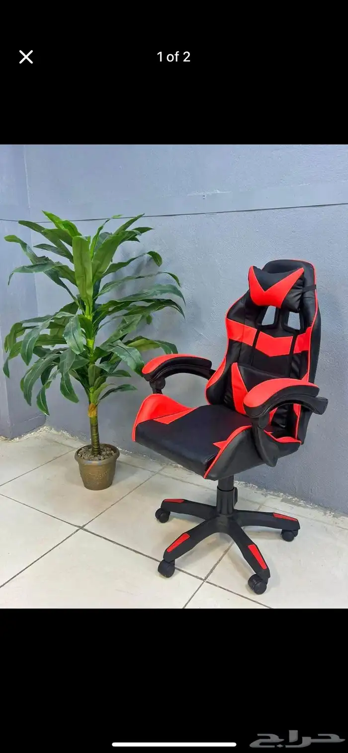 كرسي الألعاب  كرسي الكمبيوتر مع مسند للقدمين ودعم قطني 7