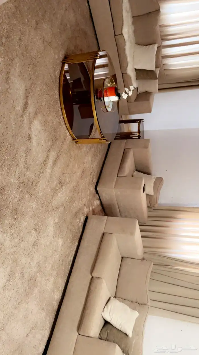 كنب 9 أشخاص لون بيج 2