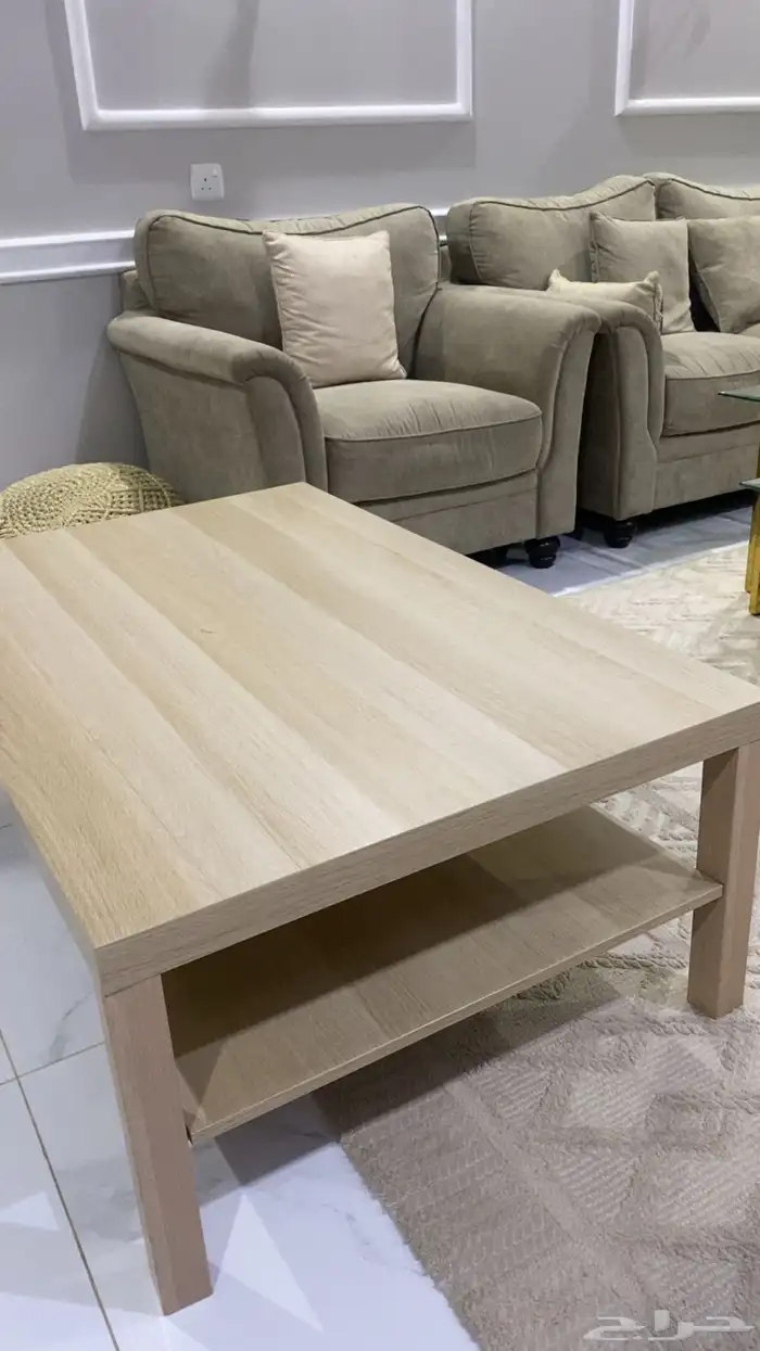 طاوله خشبيه   وطاولات خدمه ذهبي 4