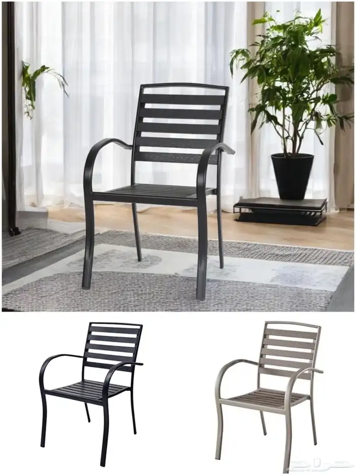 كراسي خارجية ( حديد   خشب ). 0