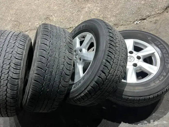 جنوط لكزز اصلي مع كفرات دنلوب 285.60.18 11