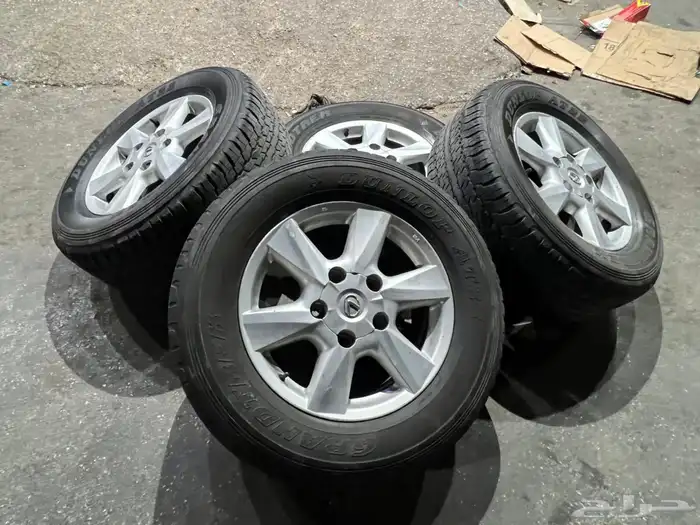 جنوط لكزز اصلي مع كفرات دنلوب 285.60.18 7