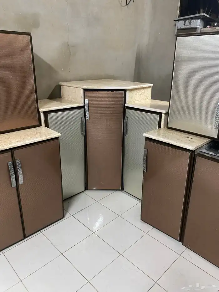 دولاب مطبخ زاويه مستعمل شامل تركيب توصيل 0