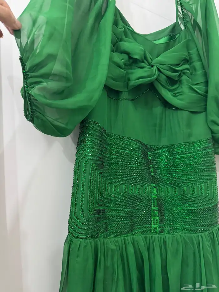 فستان فخم اخضر 0