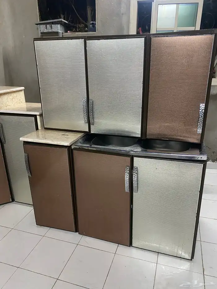 دولاب مطبخ زاويه مستعمل شامل تركيب توصيل 1