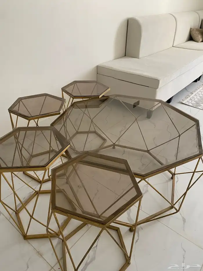 طاولة مع خدمه 4 زجاج 0