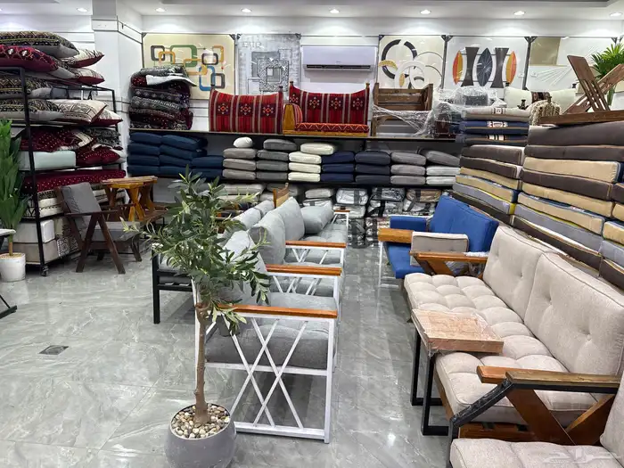 طقم جلسات خارجيه حديدوخشب 6