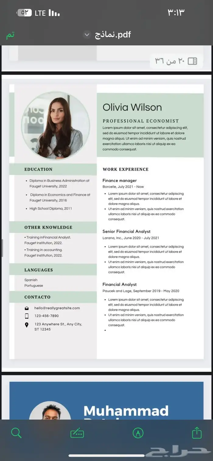 مصمم سيرة ذاتية CV متوافقة لنظام الATS 13