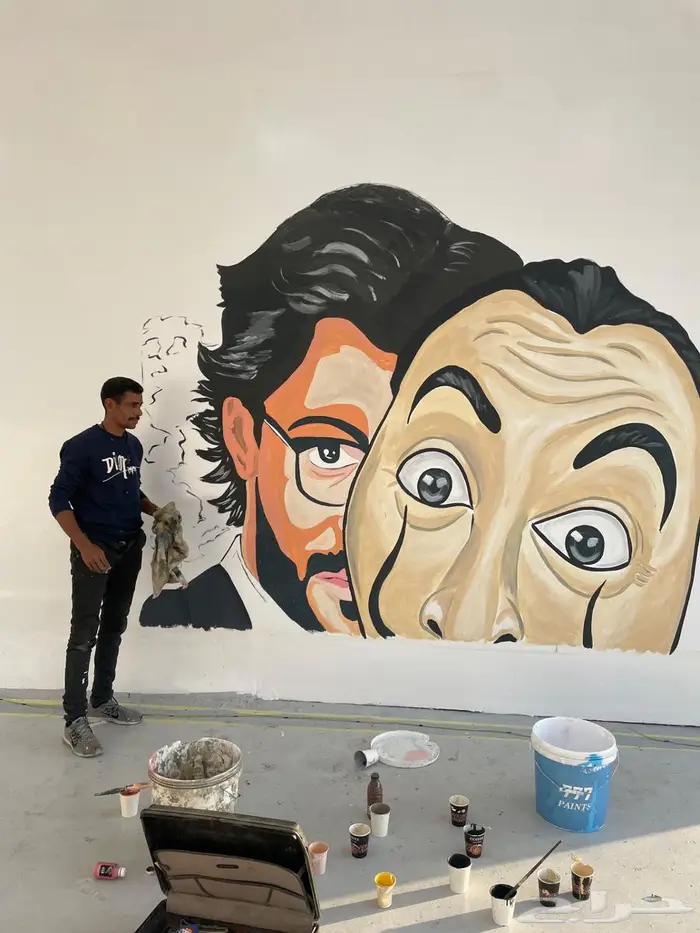 رسم جرافيتي كافيهات واستراحات اعمالنا احترافية بفضل الله 19