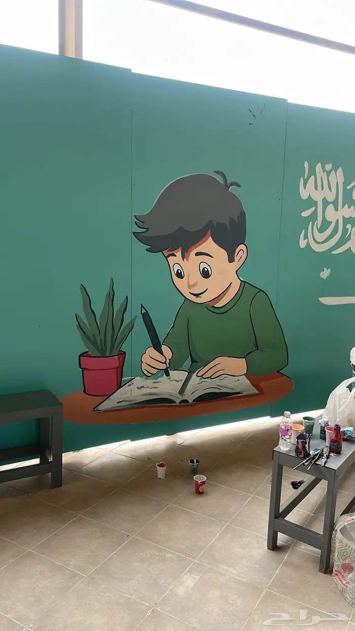 رسم جرافيتي كافيهات واستراحات اعمالنا احترافية بفضل الله 5