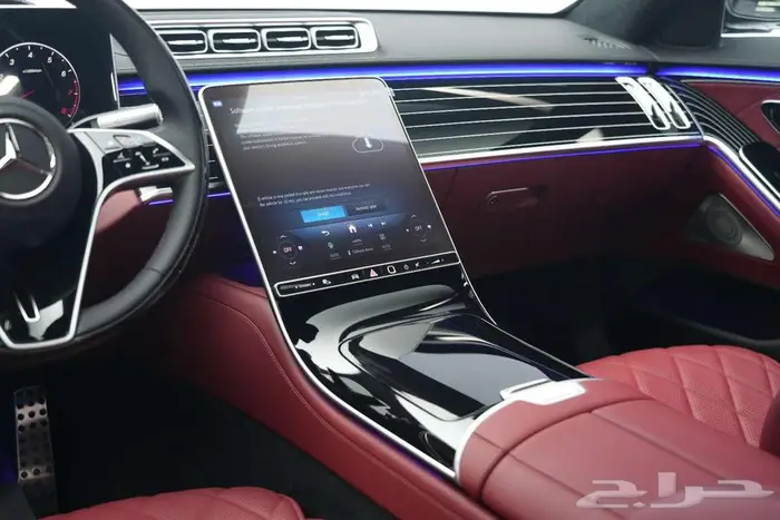 مرسيدس S 500 موديل 2025 أصفار خليجي رمادي فاتح أحمر 8