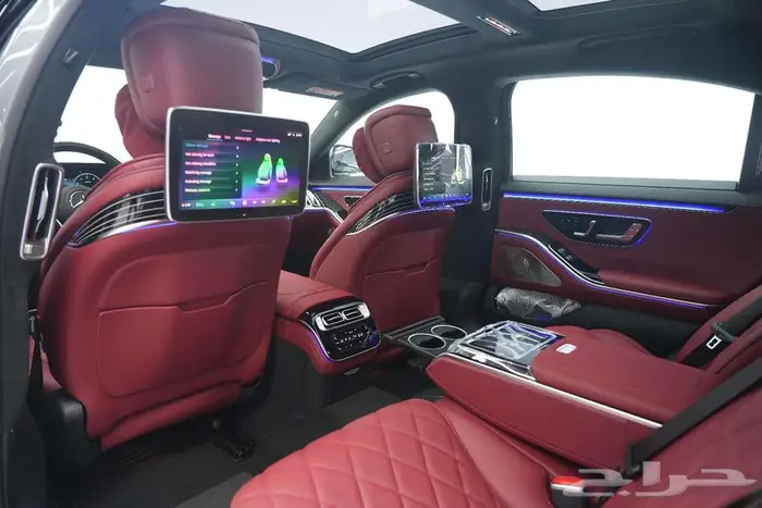 مرسيدس S 500 موديل 2025 أصفار خليجي رمادي فاتح أحمر 12