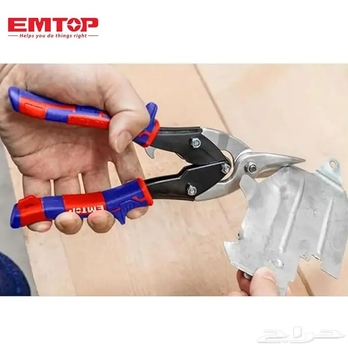 مقص صاج مستقيم EMTOP   10 إنش   قص احترافي للمعادن 2