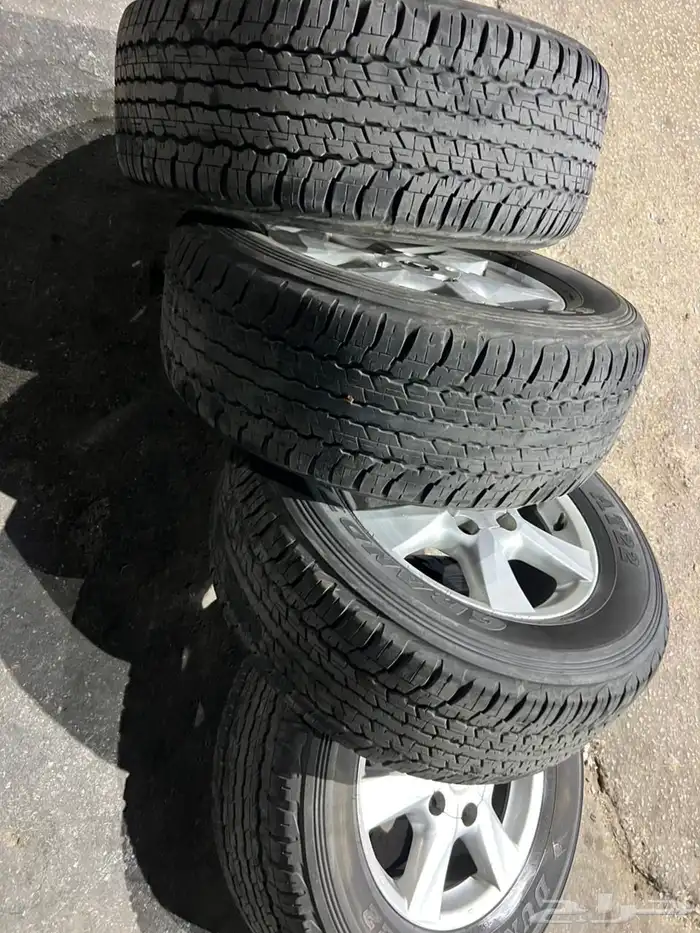 جنوط لكزز اصلي مع كفرات دنلوب 285.60.18 16