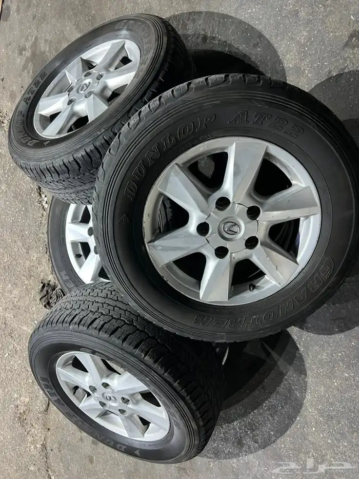 جنوط لكزز اصلي مع كفرات دنلوب 285.60.18 5