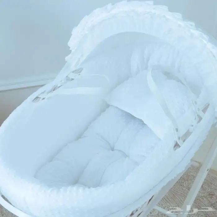 سرير موسى الخشبي للاطفال - سرير مواليد هزاز مع ناموسية 7