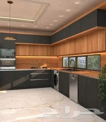 مطابخ صاج والمنيوم وخشب ورخام صناعي وبورسلان ومغاسل 0