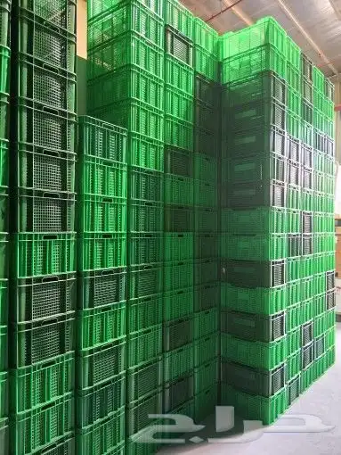 صناديق بلاستيكة سلال بلاستيك خضار تمور دجاج اسماك 3