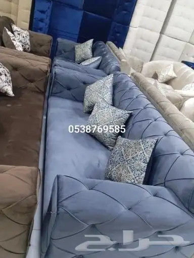 كنب جديد جاهز حرف ال و7نفر شامل التوصيل 10