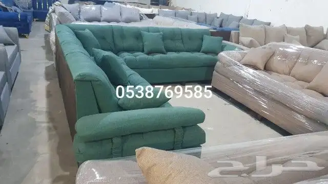 كنب جديد جاهز حرف ال و7نفر شامل التوصيل 18