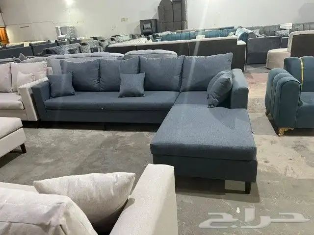 كنب جديد جاهز حرف ال و7نفر شامل التوصيل 7