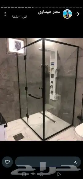زجاج شاور. شاور واجهات 1