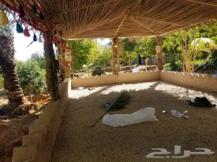 تركيب العريش وبناء الحجر التراثيه 3