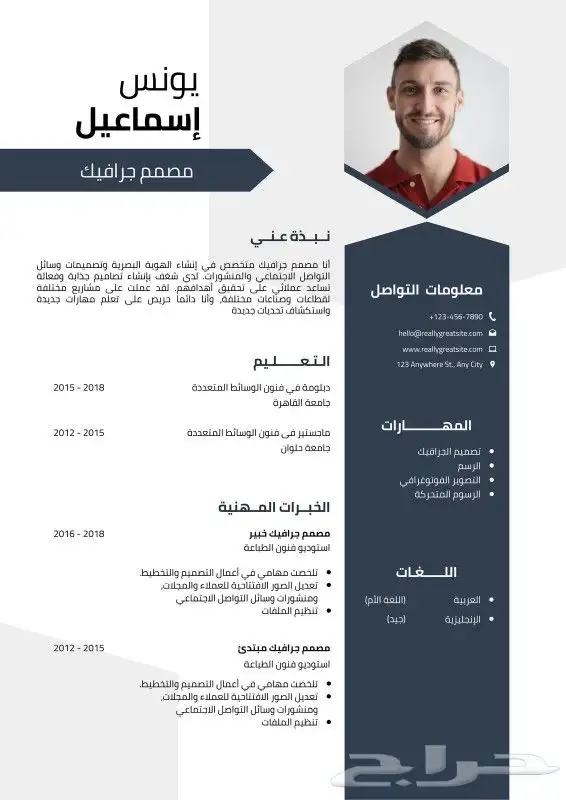 تصميم سيرة ذاتية احترافية CV 2