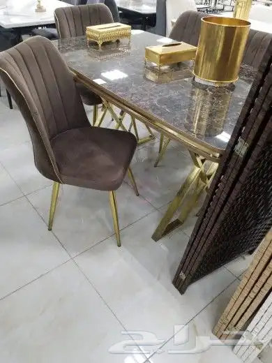 طاولات سفره رخام وخشب 18