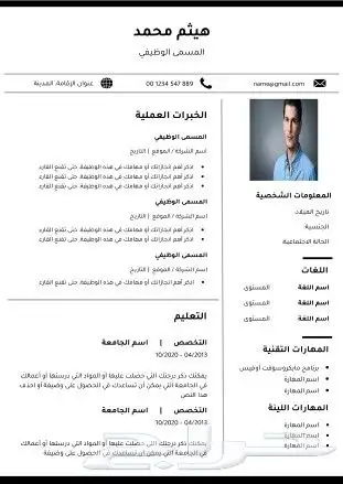 عمل سيرة ذاتية أحترافية cv عربي وانجليزي  منيو  باركود  شعا 1