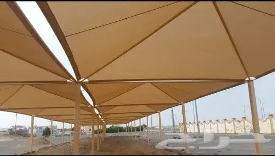 مظلات سيارات مظلات جلسات خارجية برجولات سواتر قماش ساتر قماش 11