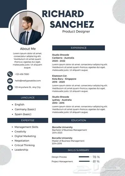 عمل سيرة ذاتية أحترافية cv عربي وانجليزي  منيو  باركود  شعا 3