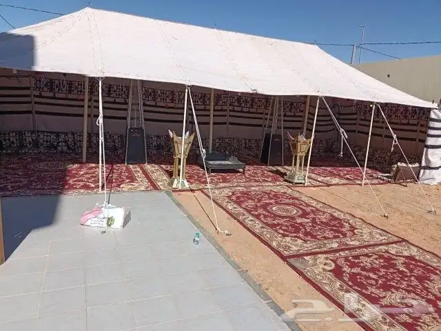 تاجير خيام بيوت شعر أسود وابيض كنب ملكي كرسي شعبيه 3