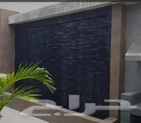 شلالات ونوافير وتركيب العشب الصناعي 7