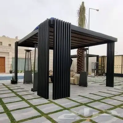 ابواب حديد والمنيوم كلادينج بتكسيات المنيوم وhpl 8