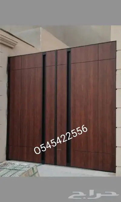 ابواب حديد والمنيوم كلادينج بتكسيات المنيوم وhpl 3