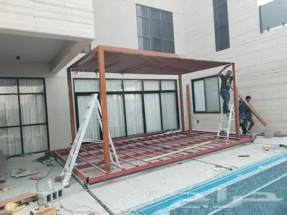 حداد مضلات سيارات الدمام مظلات سواتر برجولات تنسيق حدائق 2