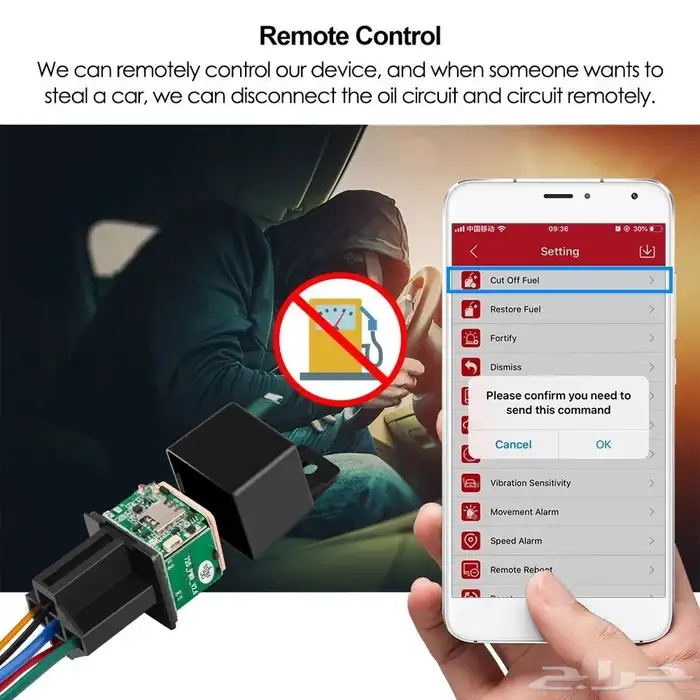 جهاز تتبع المركبات عن بعد مع ميزه ايقاف السياره عن بعد 1