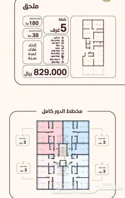 شقق وملاحق فاخره للتميلك والاستثمار حي الحمراء 2