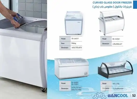ثلاجات بانكول تعليق لحوم واجهتين زجاج باب و اثنين باب 6